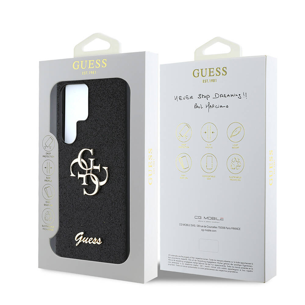Galaxy S25 Ultra Kılıf Guess Orjinal Lisanslı 4G Büyük Metal Logolu Glitter Kapak - 18