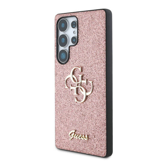 Galaxy S25 Ultra Kılıf Guess Orjinal Lisanslı 4G Büyük Metal Logolu Glitter Kapak - 20