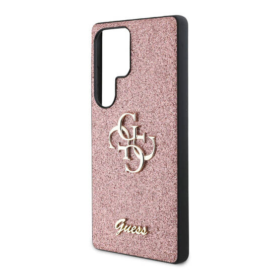 Galaxy S25 Ultra Kılıf Guess Orjinal Lisanslı 4G Büyük Metal Logolu Glitter Kapak - 23