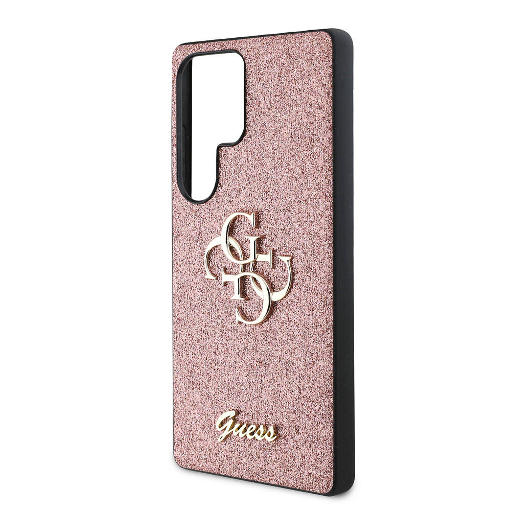 Galaxy S25 Ultra Kılıf Guess Orjinal Lisanslı 4G Büyük Metal Logolu Glitter Kapak - 23