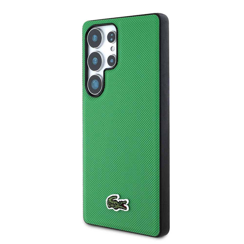 Galaxy S25 Ultra Kılıf Lacoste Orjinal Lisanslı PU Pike Desenli Arka Yüzey İkonik Timsah Dokuma Logolu Kapak - 6