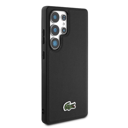 Galaxy S25 Ultra Kılıf Lacoste Orjinal Lisanslı PU Pike Desenli Arka Yüzey İkonik Timsah Dokuma Logolu Kapak - 15