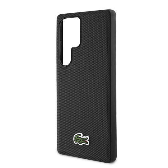 Galaxy S25 Ultra Kılıf Lacoste Orjinal Lisanslı PU Pike Desenli Arka Yüzey İkonik Timsah Dokuma Logolu Kapak - 17