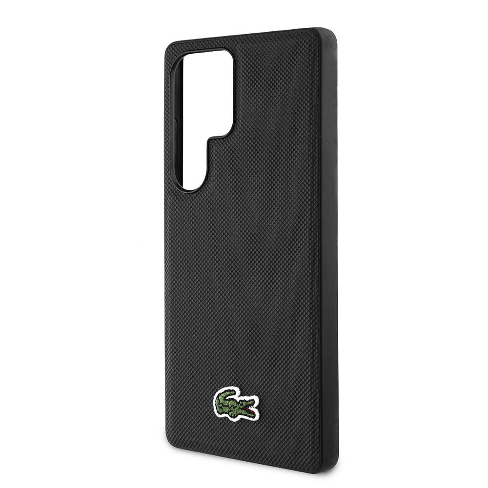 Galaxy S25 Ultra Kılıf Lacoste Orjinal Lisanslı PU Pike Desenli Arka Yüzey İkonik Timsah Dokuma Logolu Kapak - 17