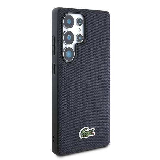 Galaxy S25 Ultra Kılıf Lacoste Orjinal Lisanslı PU Pike Desenli Arka Yüzey İkonik Timsah Dokuma Logolu Kapak - 22