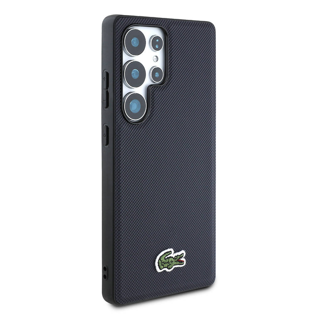 Galaxy S25 Ultra Kılıf Lacoste Orjinal Lisanslı PU Pike Desenli Arka Yüzey İkonik Timsah Dokuma Logolu Kapak - 22