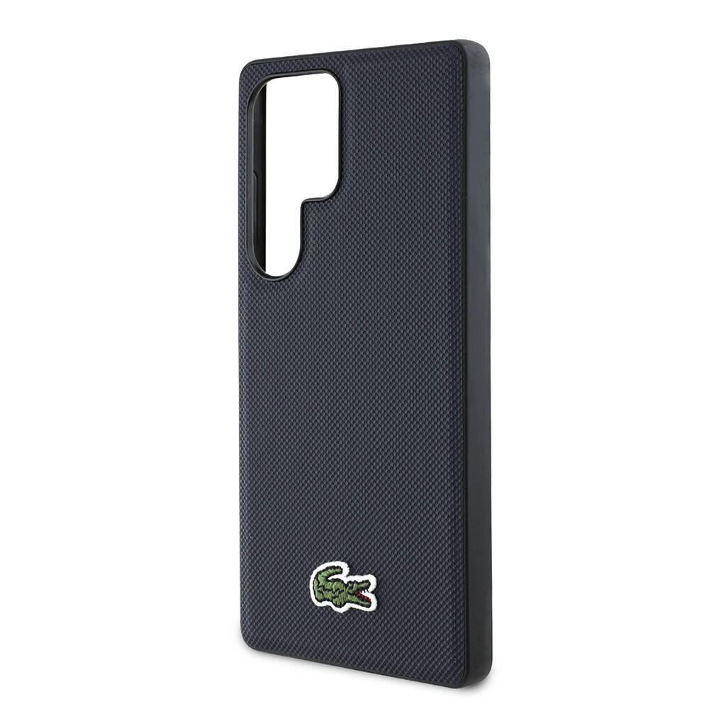 Galaxy S25 Ultra Kılıf Lacoste Orjinal Lisanslı PU Pike Desenli Arka Yüzey İkonik Timsah Dokuma Logolu Kapak - 24