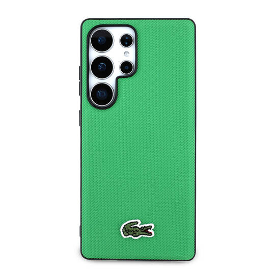Galaxy S25 Ultra Kılıf Lacoste Orjinal Lisanslı PU Pike Desenli Arka Yüzey İkonik Timsah Dokuma Logolu Kapak - 2