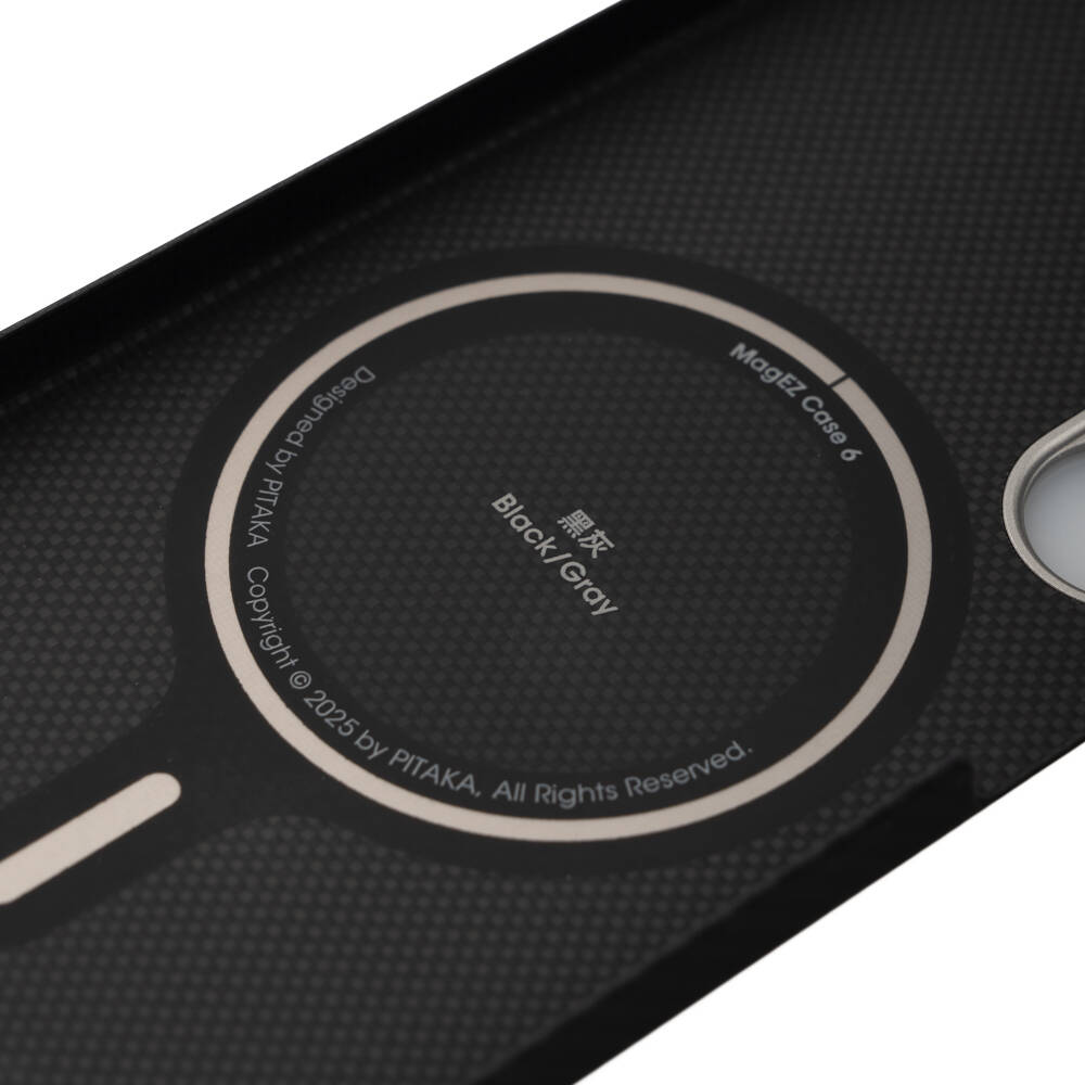 Galaxy S25 Ultra Kılıf M-safe Şarj Özellikli 600D Aramid Karbon Fiber Pitaka Ultra-Slim Classic Serisi Black-Grey Twill Kapak - 10