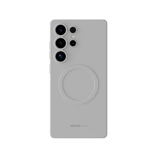 Galaxy S25 Ultra Kılıf M-safe Şarj Özellikli Amazingthing Minimal Air Serisi Kapak Titanyum-Gri
