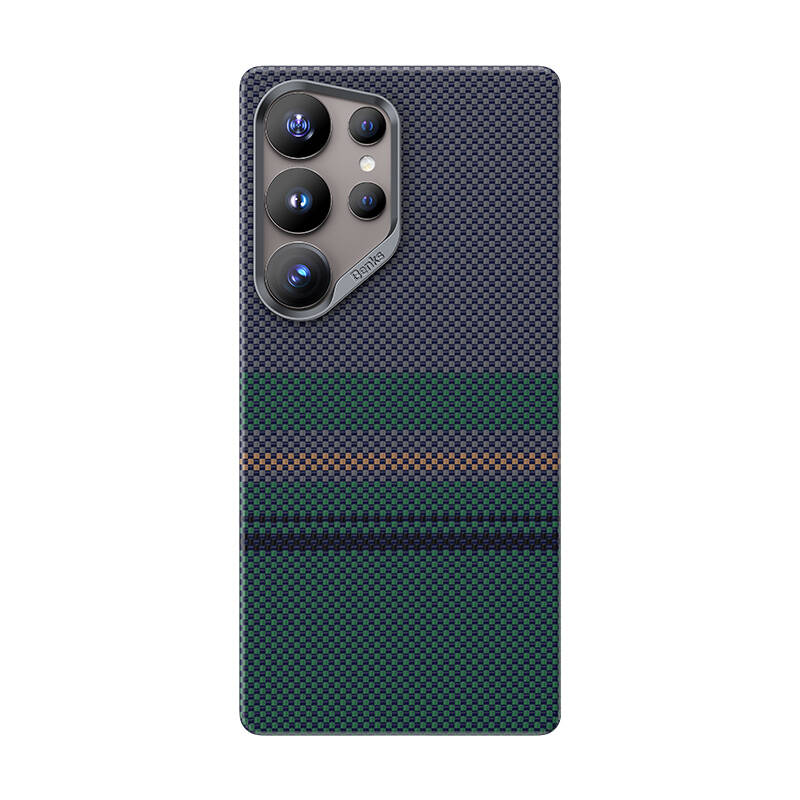 Galaxy S25 Ultra Kılıf M-safe Şarj Özellikli Karbon Fiber Tasarımlı Benks Aurora ArmorAir Kevlar Kapak - 2