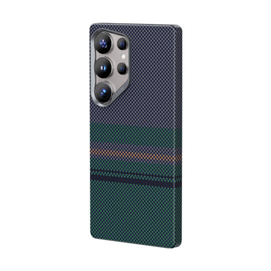 Galaxy S25 Ultra Kılıf M-safe Şarj Özellikli Karbon Fiber Tasarımlı Benks Aurora ArmorAir Kevlar Kapak - 3