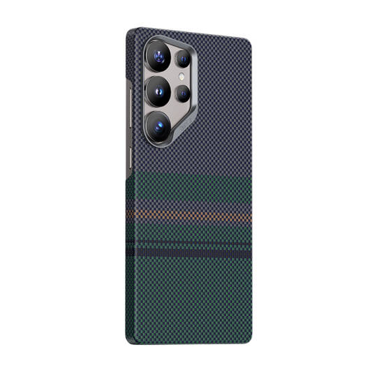 Galaxy S25 Ultra Kılıf M-safe Şarj Özellikli Karbon Fiber Tasarımlı Benks Aurora ArmorAir Kevlar Kapak - 4