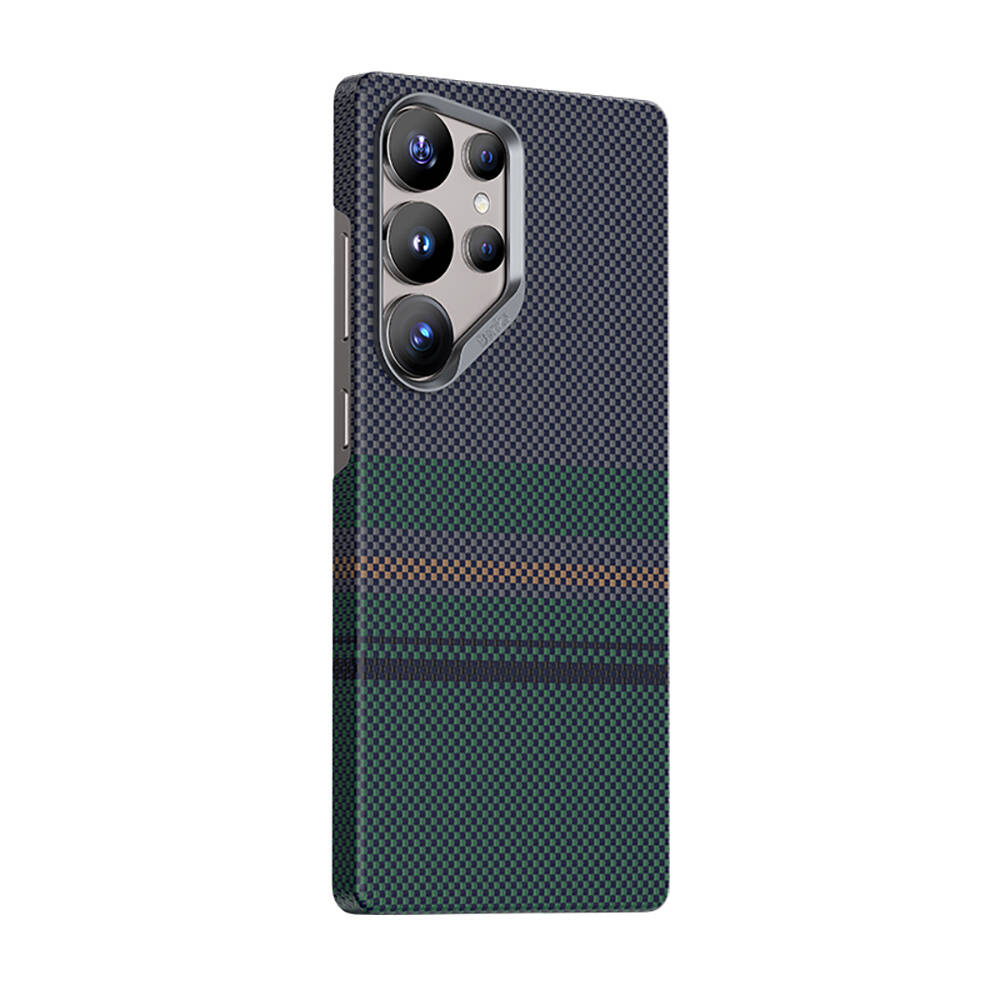 Galaxy S25 Ultra Kılıf M-safe Şarj Özellikli Karbon Fiber Tasarımlı Benks Aurora ArmorAir Kevlar Kapak - 4