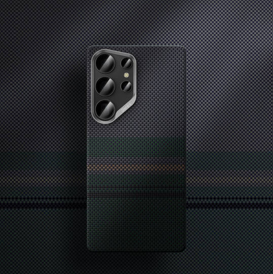 Galaxy S25 Ultra Kılıf M-safe Şarj Özellikli Karbon Fiber Tasarımlı Benks Aurora ArmorAir Kevlar Kapak - 9