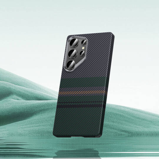 Galaxy S25 Ultra Kılıf M-safe Şarj Özellikli Karbon Fiber Tasarımlı Benks Aurora ArmorAir Kevlar Kapak - 11