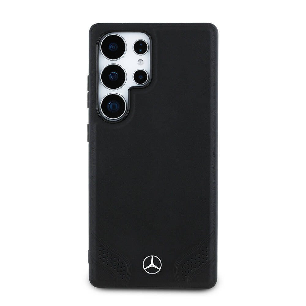 Galaxy S25 Ultra Kılıf Mercedes Benz Orjinal Lisanslı M-safe Şarj Özellikli Deri Dizayn Sade Kapak - 9