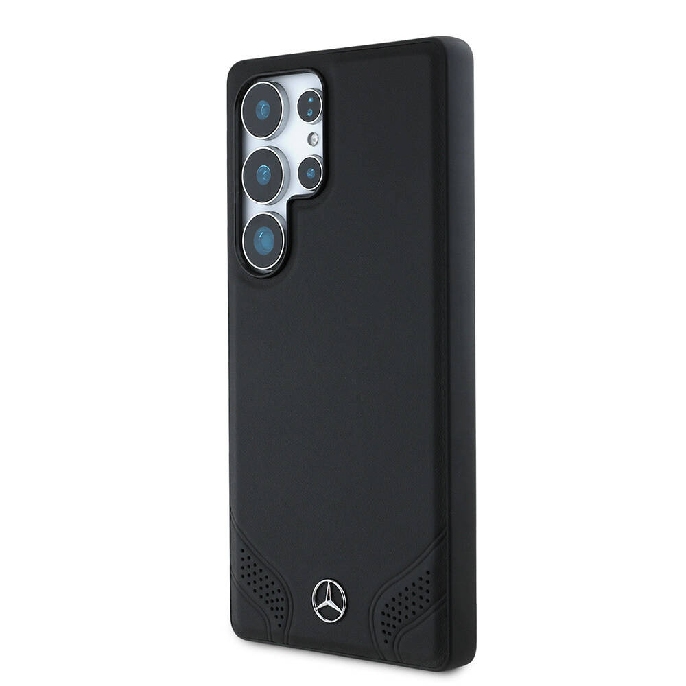 Galaxy S25 Ultra Kılıf Mercedes Benz Orjinal Lisanslı M-safe Şarj Özellikli Deri Dizayn Sade Kapak - 2