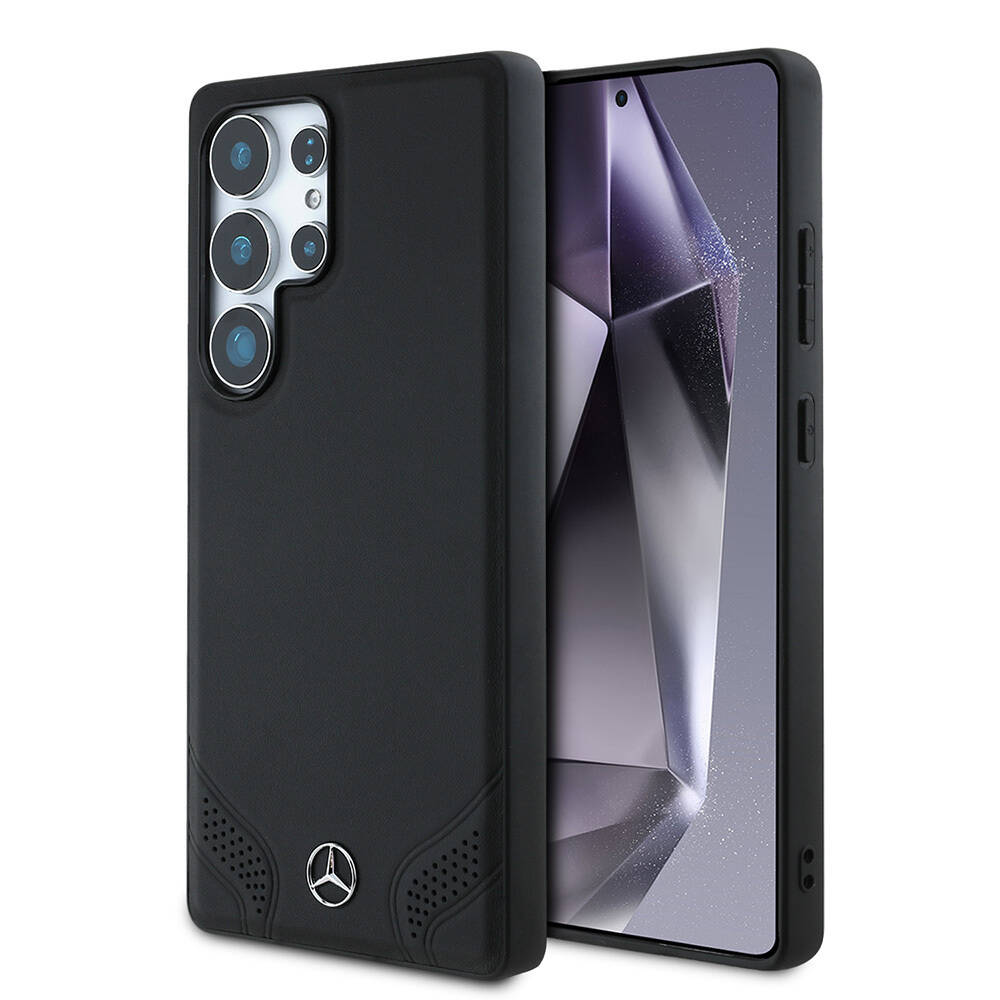 Galaxy S25 Ultra Kılıf Mercedes Benz Orjinal Lisanslı M-safe Şarj Özellikli Deri Dizayn Sade Kapak - 7
