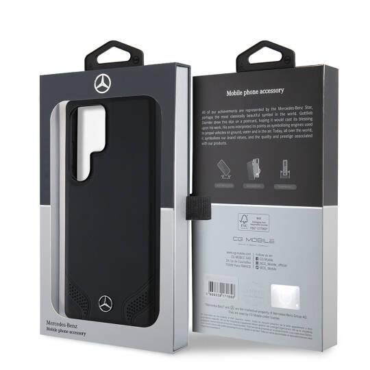 Galaxy S25 Ultra Kılıf Mercedes Benz Orjinal Lisanslı M-safe Şarj Özellikli Deri Dizayn Sade Kapak - 8