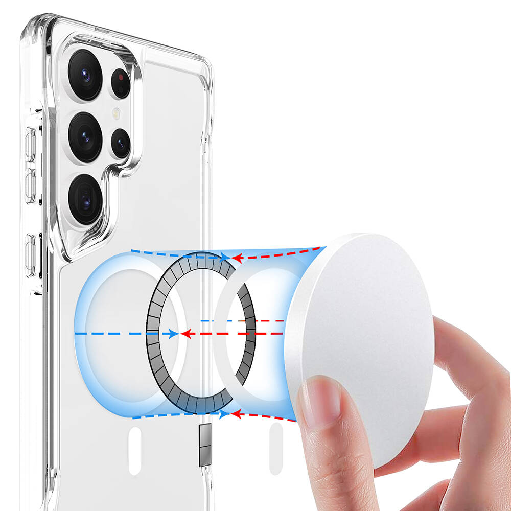 Galaxy S25 Ultra Kılıf Zore M-safe Şarj Özellikli T-Max M-safe Kapak - 9