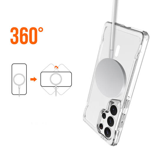 Galaxy S25 Ultra Kılıf Zore M-safe Şarj Özellikli T-Max M-safe Kapak - 10