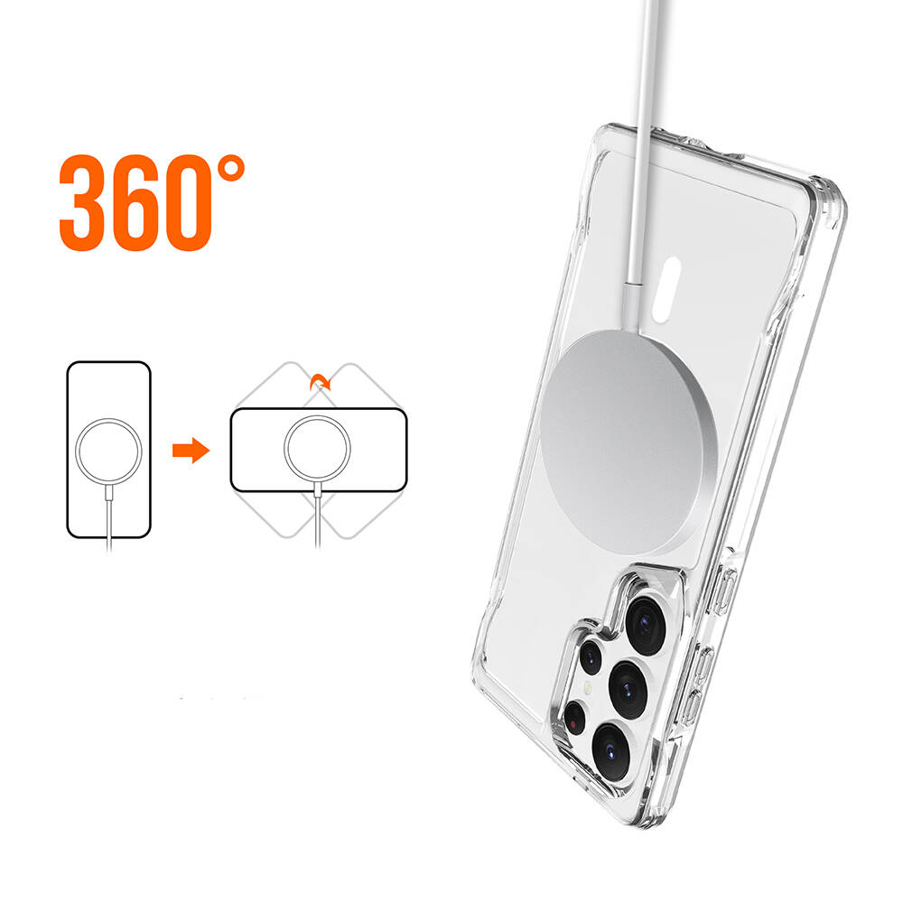 Galaxy S25 Ultra Kılıf Zore M-safe Şarj Özellikli T-Max M-safe Kapak - 10