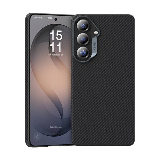 Galaxy S26 Kılıf Benks M-safe Şarj Özellikli Magnetik ArmorAir 600D Kevlar Karbon Fiber Kapak - 3