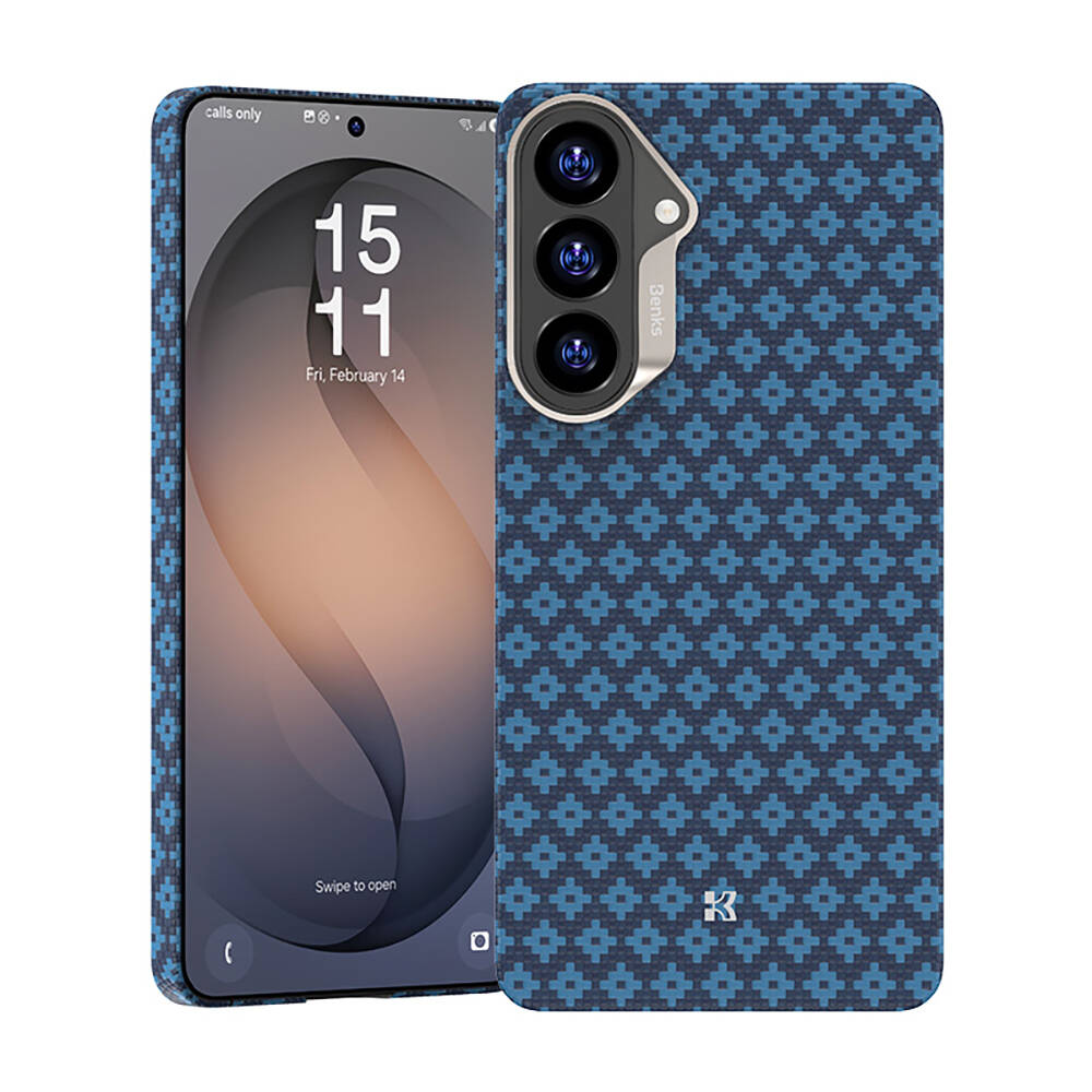 Galaxy S26 Kılıf M-Safe Şarj Özellikli Benks ArmorAir ArmorGrid Serisi Kevlar Karbon Kapak - 2