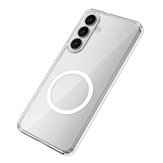 Galaxy S26 Kılıf M-safe Şarj Özellikli Transparan Sert PC Wlons Pita Kapak - 3
