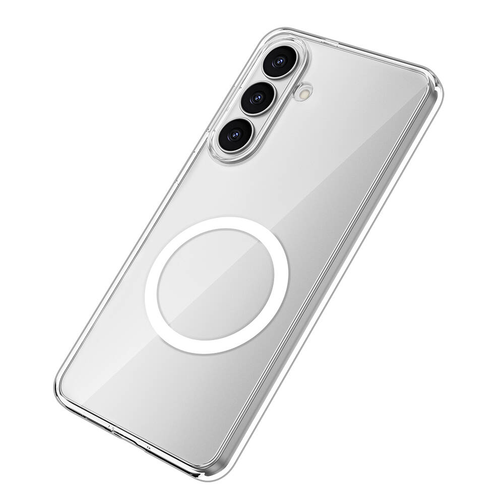 Galaxy S26 Kılıf M-safe Şarj Özellikli Transparan Sert PC Wlons Pita Kapak - 3