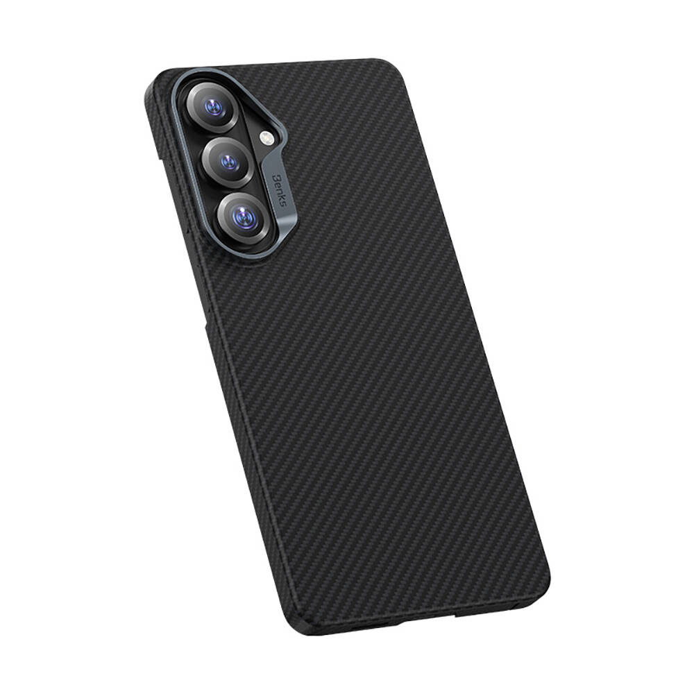 Galaxy S26 Plus Kılıf Benks M-safe Şarj Özellikli Magnetik ArmorAir 600D Kevlar Karbon Fiber Kapak - 2