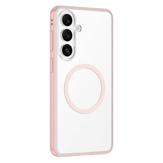 Galaxy S26 Plus Kılıf M-safe Şarj Özellikli Mat Arka Yüzey Wlons Lola Kapak Pembe
