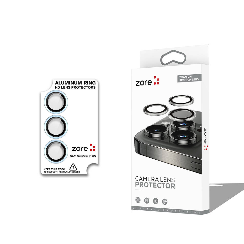 Galaxy S26 Plus Zore CL-12 Premium Safir Parmak İzi Bırakmayan Anti-Reflective Kamera Lens Koruyucu - 3