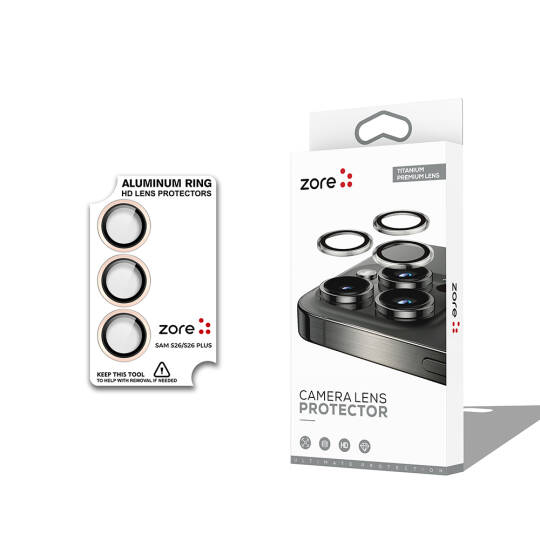 Galaxy S26 Plus Zore CL-12 Premium Safir Parmak İzi Bırakmayan Anti-Reflective Kamera Lens Koruyucu