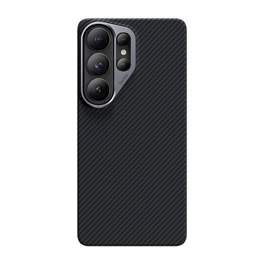 Galaxy S26 Ultra Kılıf Benks M-safe Şarj Özellikli Magnetik ArmorAir 600D Kevlar Karbon Fiber Kapak Siyah