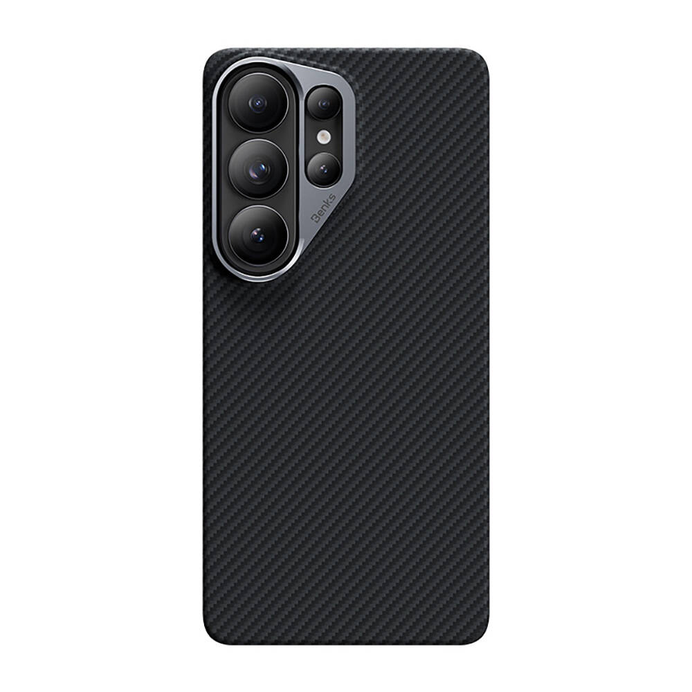 Galaxy S26 Ultra Kılıf Benks M-safe Şarj Özellikli Magnetik ArmorAir 600D Kevlar Karbon Fiber Kapak - 1