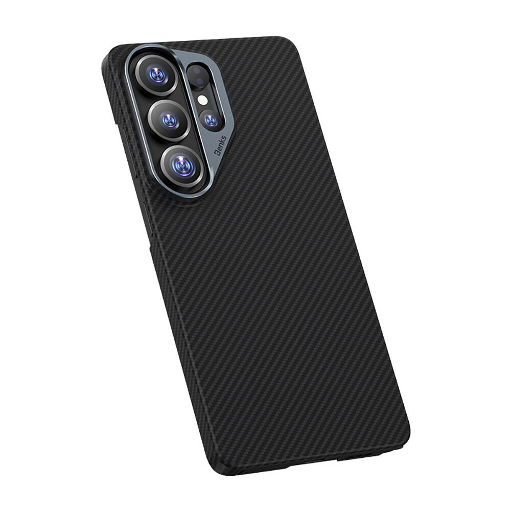 Galaxy S26 Ultra Kılıf Benks M-safe Şarj Özellikli Magnetik ArmorAir 600D Kevlar Karbon Fiber Kapak - 2