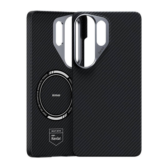 Galaxy S26 Ultra Kılıf Benks M-safe Şarj Özellikli Magnetik ArmorAir 600D Kevlar Karbon Fiber Kapak - 4