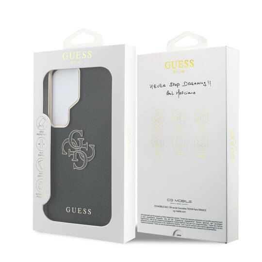 Galaxy S26 Ultra Kılıf Guess Orjinal Lisanslı Grained Yazı ve 4G Büyük Metal Logolu Kapak - 15
