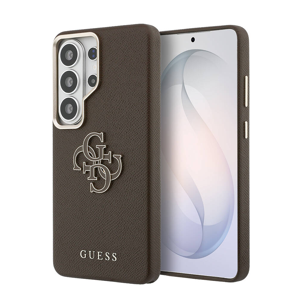 Galaxy S26 Ultra Kılıf Guess Orjinal Lisanslı Grained Yazı ve 4G Büyük Metal Logolu Kapak - 1