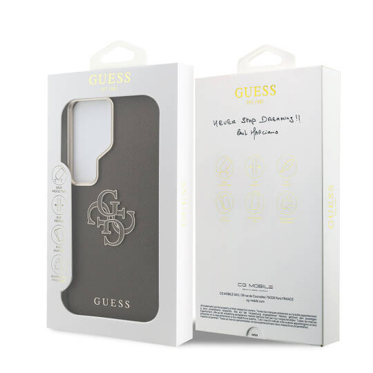 Galaxy S26 Ultra Kılıf Guess Orjinal Lisanslı Grained Yazı ve 4G Büyük Metal Logolu Kapak - 7