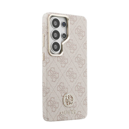Galaxy S26 Ultra Kılıf Guess Orjinal Lisanslı M-safe Şarj Özellikli Gold Metal Kamera Çerçeveli Taşlı 4G Logolu Kapak - 12