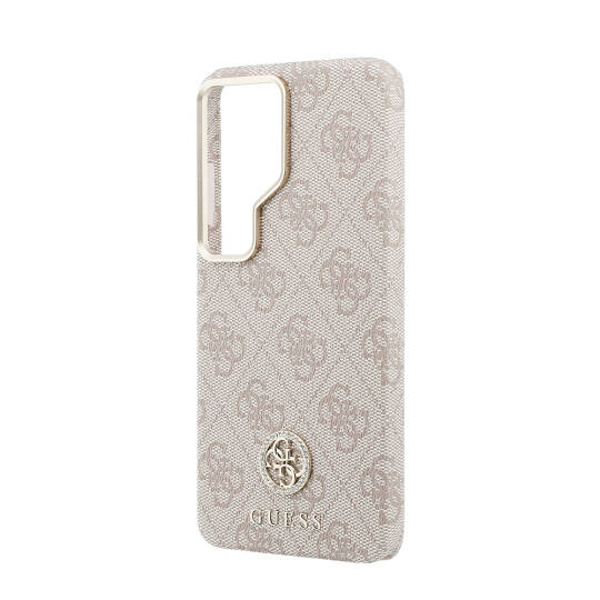 Galaxy S26 Ultra Kılıf Guess Orjinal Lisanslı M-safe Şarj Özellikli Gold Metal Kamera Çerçeveli Taşlı 4G Logolu Kapak - 14