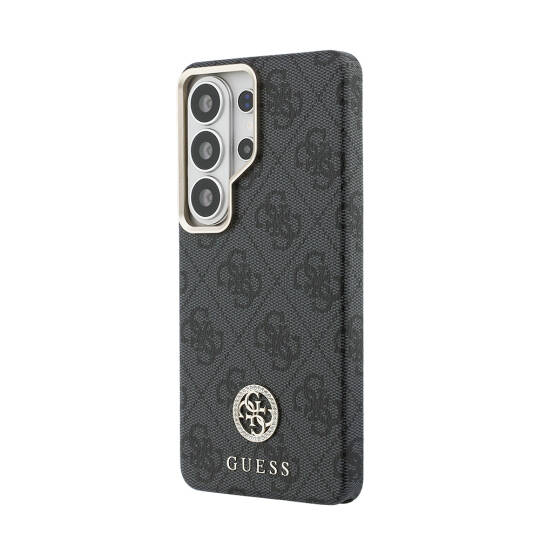Galaxy S26 Ultra Kılıf Guess Orjinal Lisanslı M-safe Şarj Özellikli Gold Metal Kamera Çerçeveli Taşlı 4G Logolu Kapak - 2