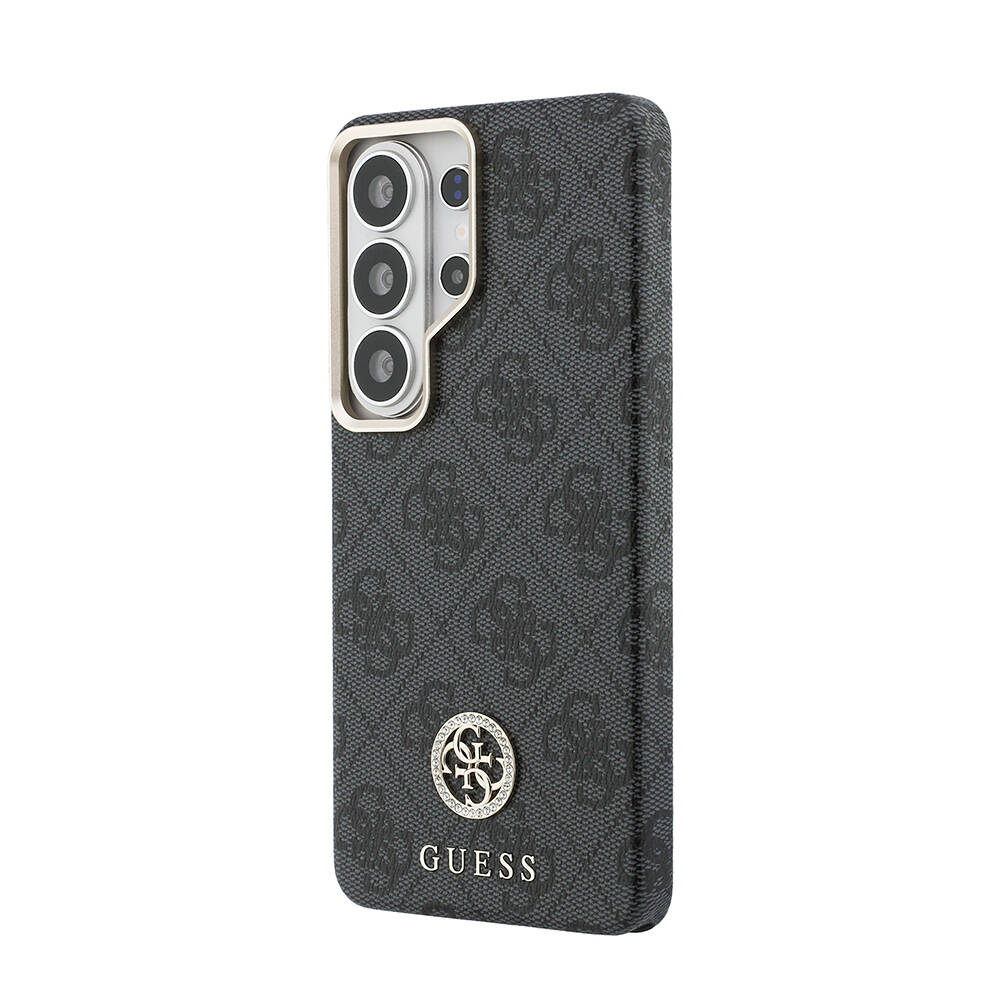 Galaxy S26 Ultra Kılıf Guess Orjinal Lisanslı M-safe Şarj Özellikli Gold Metal Kamera Çerçeveli Taşlı 4G Logolu Kapak - 2