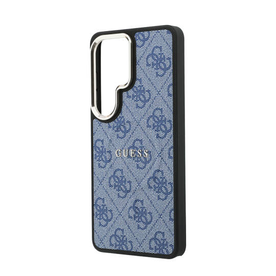 Galaxy S26 Ultra Kılıf Guess Orjinal Lisanslı M-safe Şarj Özellikli Metal Kamera Çerçeveli PU Deri 4G Desenli Yazı Logolu Kapak - 14