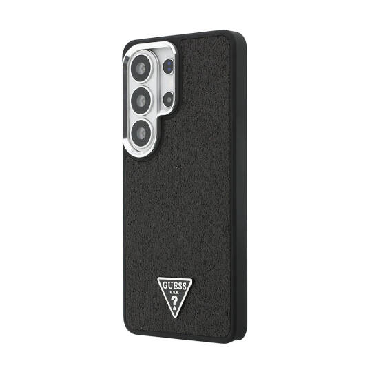 Galaxy S26 Ultra Kılıf Guess Orjinal Lisanslı M-safe Şarj Özellikli Metal Kamera Çerçeveli Üçgen Logolu Glitter Kapak - 2