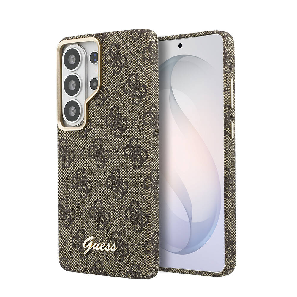 Galaxy S26 Ultra Kılıf Guess Orjinal Lisanslı M-safe Şarj Özellikli Script Yazı Logolu 4G Desenli Kapak - 17