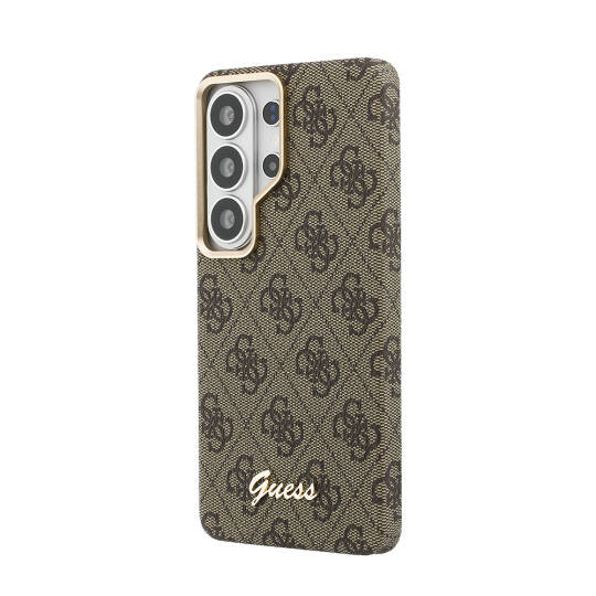 Galaxy S26 Ultra Kılıf Guess Orjinal Lisanslı M-safe Şarj Özellikli Script Yazı Logolu 4G Desenli Kapak - 18